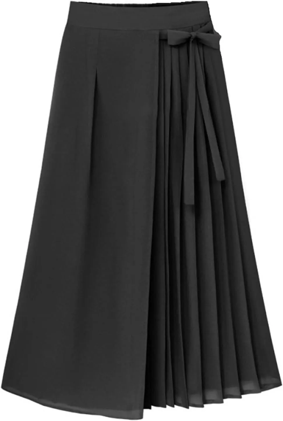 Women's Pleated Chiffon Trousers Large Size Elastic Waist Casual Pants Pant Skirt Womens Casual Pants for Work