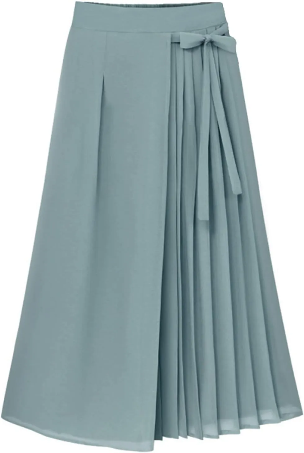 Women's Pleated Chiffon Trousers Large Size Elastic Waist Casual Pants Pant Skirt Womens Casual Pants for Work