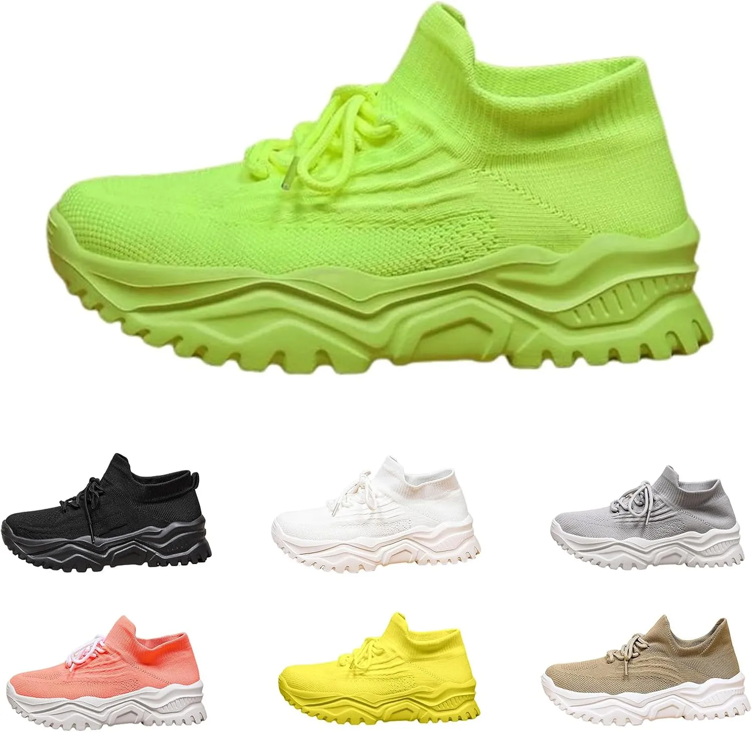 Women's Slip On Walking Shoes Casual Athletic Running Shoes Comfortable Lightweight Workout Sneakers Breathable Platform Gym Trainers Fashion Sneakers
