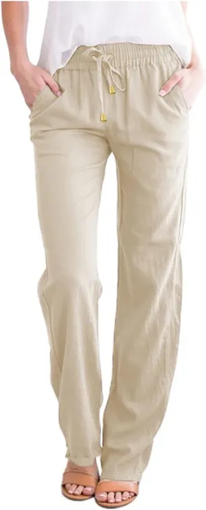 Women's Straight Leg Pants Winter flexie Hiking Thermal with Pockets Wide Leg Straight Leg