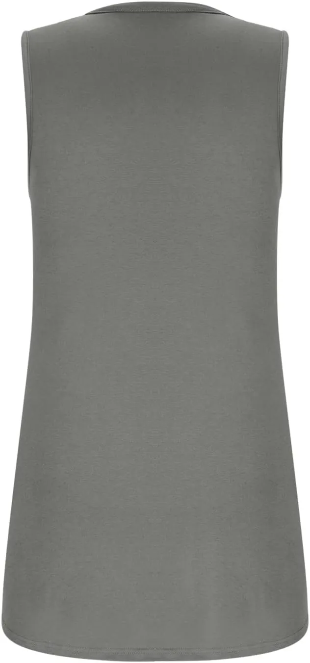 Womens Summer Casual Tank Tops Sleeveless Comfy Tees Shirts Fashion Square Neck Pleated Flowy Tunic Blouses