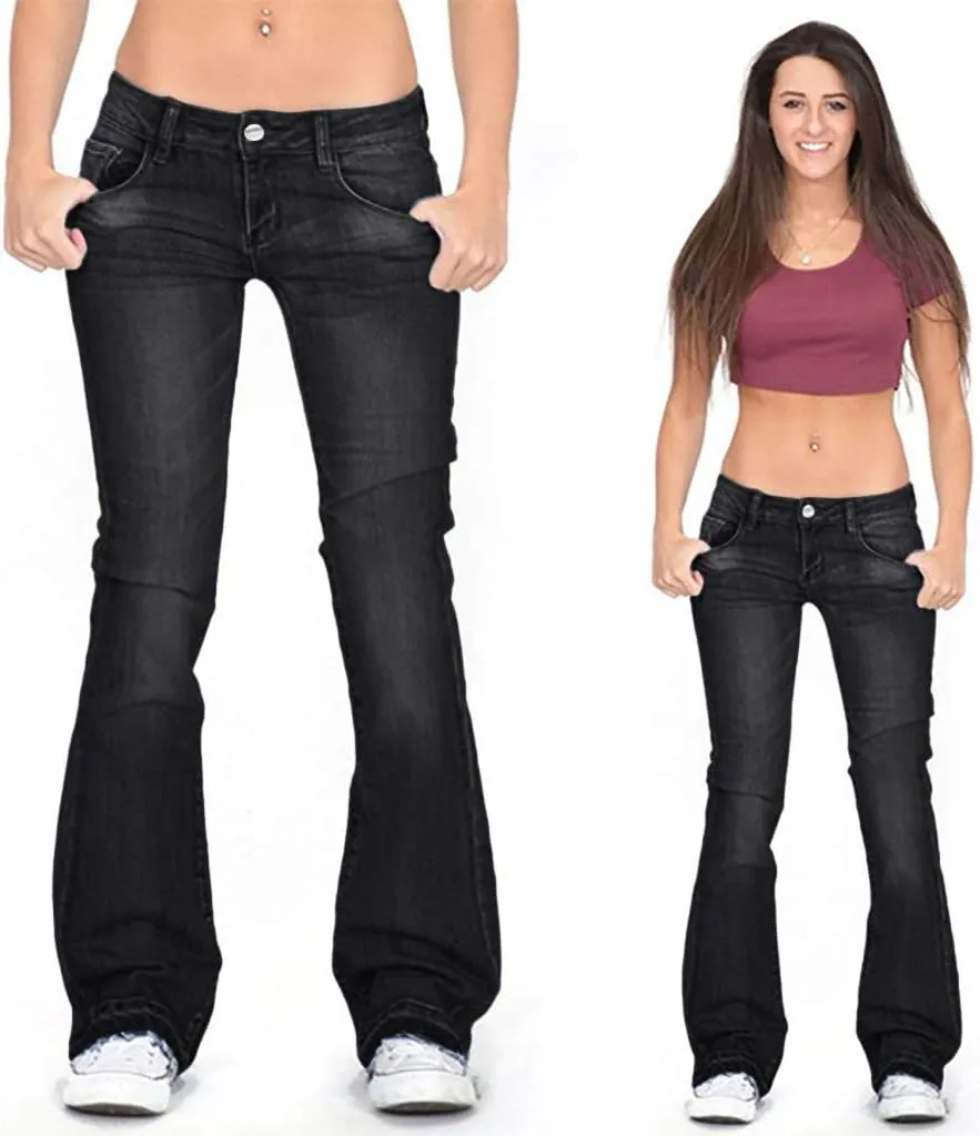 Women's Wedgie Straight Jeans Mid Womens Poket Lace Denim Casual Women's Jeans Trendy Jeans for Women 2024 Women's