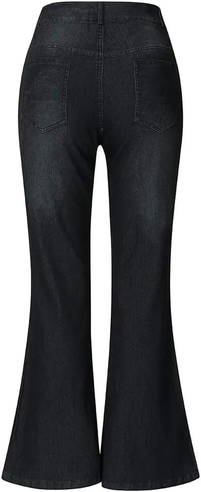 Women's Wedgie Straight Jeans Mid Womens Poket Lace Denim Casual Women's Jeans Trendy Jeans for Women 2024 Women's