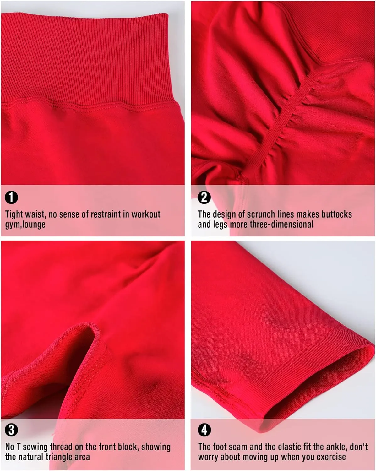 Workout Leggings for Women, Butt Lifting Gym Scrunch Butt Seamless Leggings