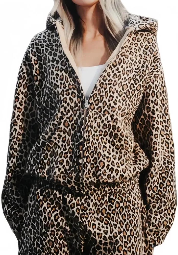 Y2k Cheetah Hoodie Leopard Print Hoodie Sweatshirt Women Oversized Trendy Graphic Hoodies 2000s Pullover Streetwear