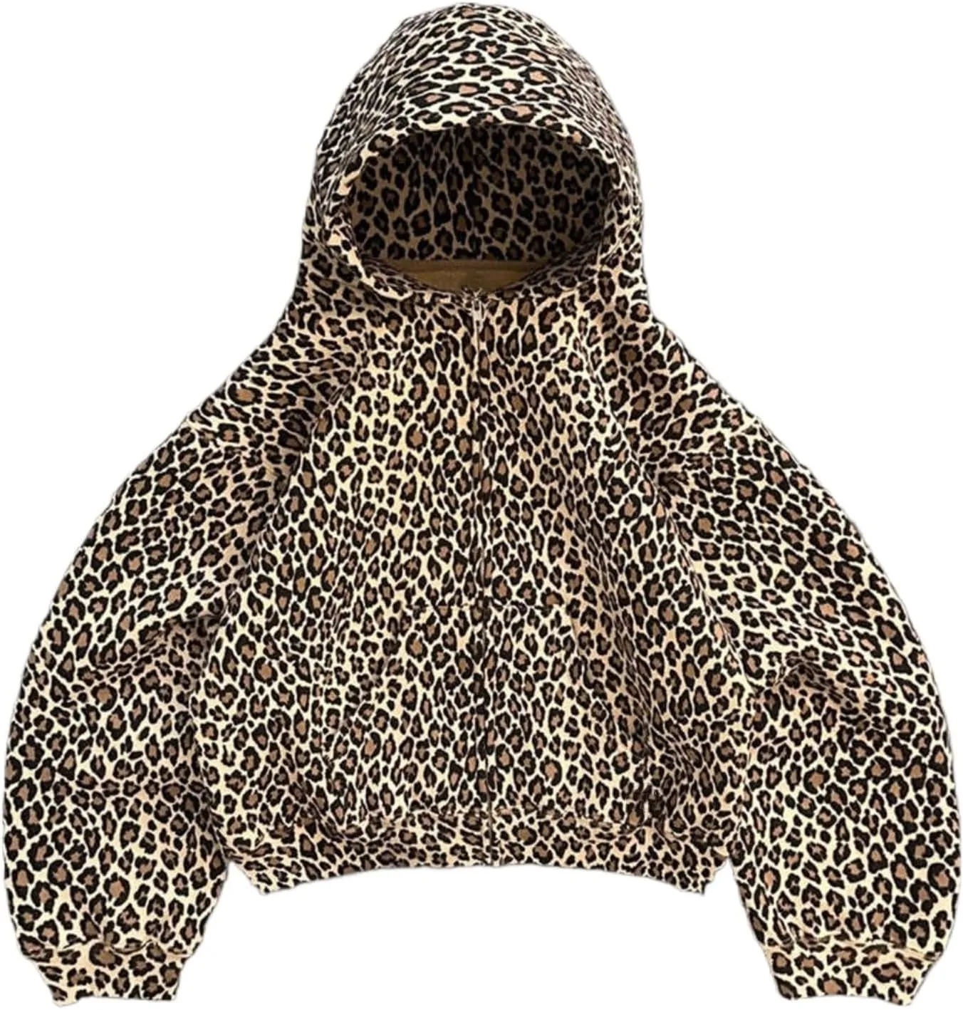 Y2k Cheetah Print Hoodie Pullover Vintage Leopard Print Hoodie Aesthetic Sweatshirt Trendy Graphic Streetwear Hoodies
