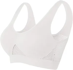 yardsong Sports Bras for Women Plus Size Wireless Seamless Push Up Bras Full Coverage Breathable Comfort Stretch Yoga Bra