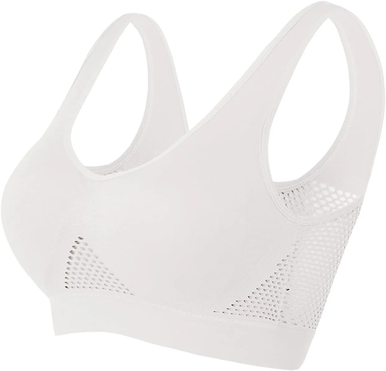 yardsong Sports Bras for Women Plus Size Wireless Seamless Push Up Bras Full Coverage Breathable Comfort Stretch Yoga Bra