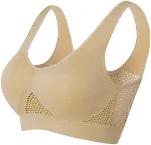 yardsong Sports Bras for Women Plus Size Wireless Seamless Push Up Bras Full Coverage Breathable Comfort Stretch Yoga Bra
