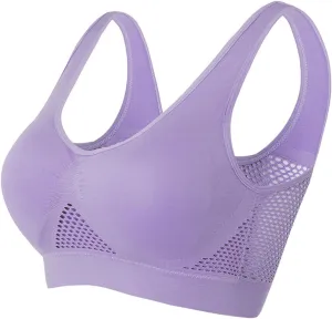 yardsong Sports Bras for Women Plus Size Wireless Seamless Push Up Bras Full Coverage Breathable Comfort Stretch Yoga Bra