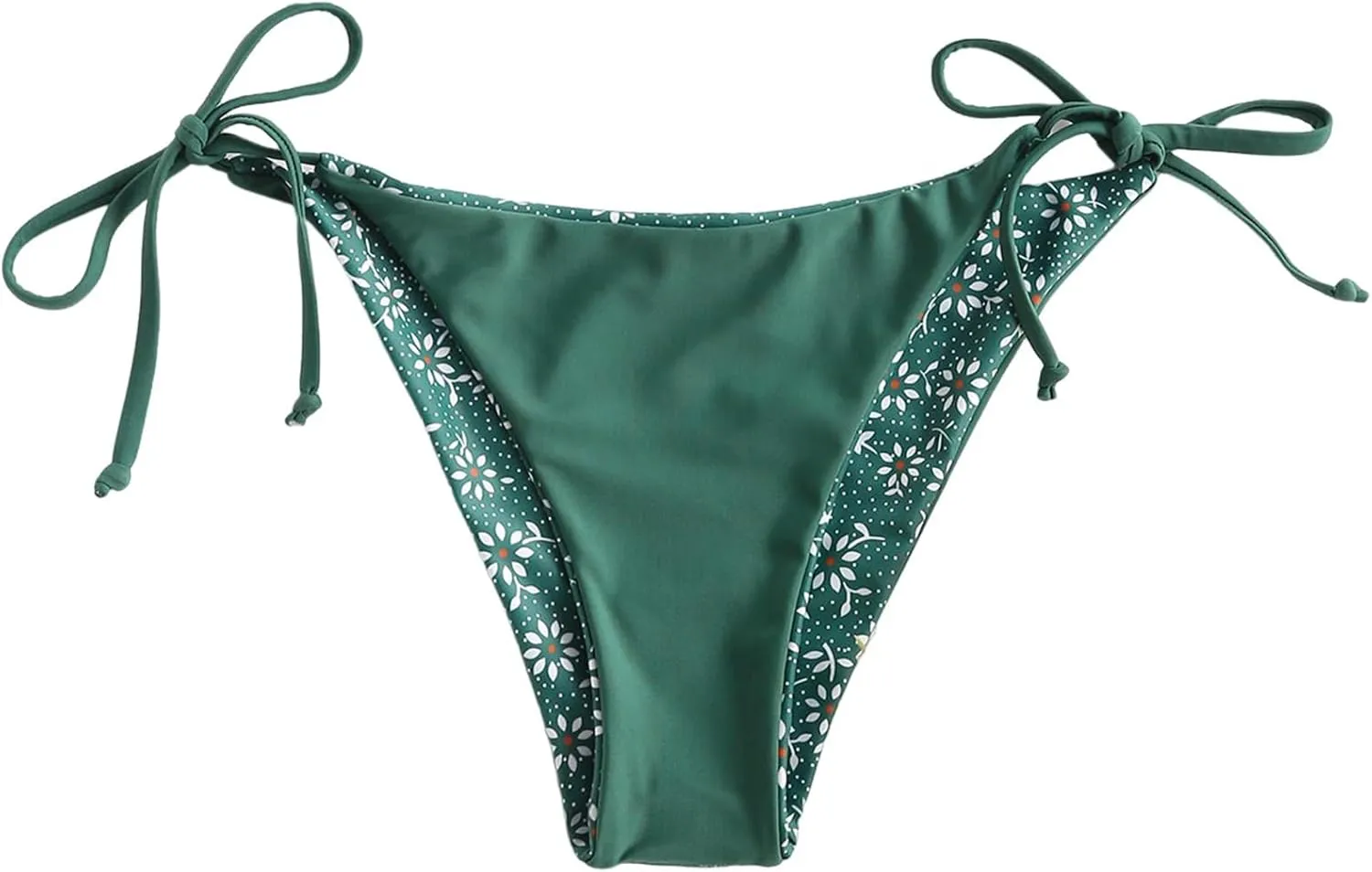 ZAFUL Bikini Bottoms for Women Tie Side String Bathing Suit Bottoms High Cut Swimsuit Bottom