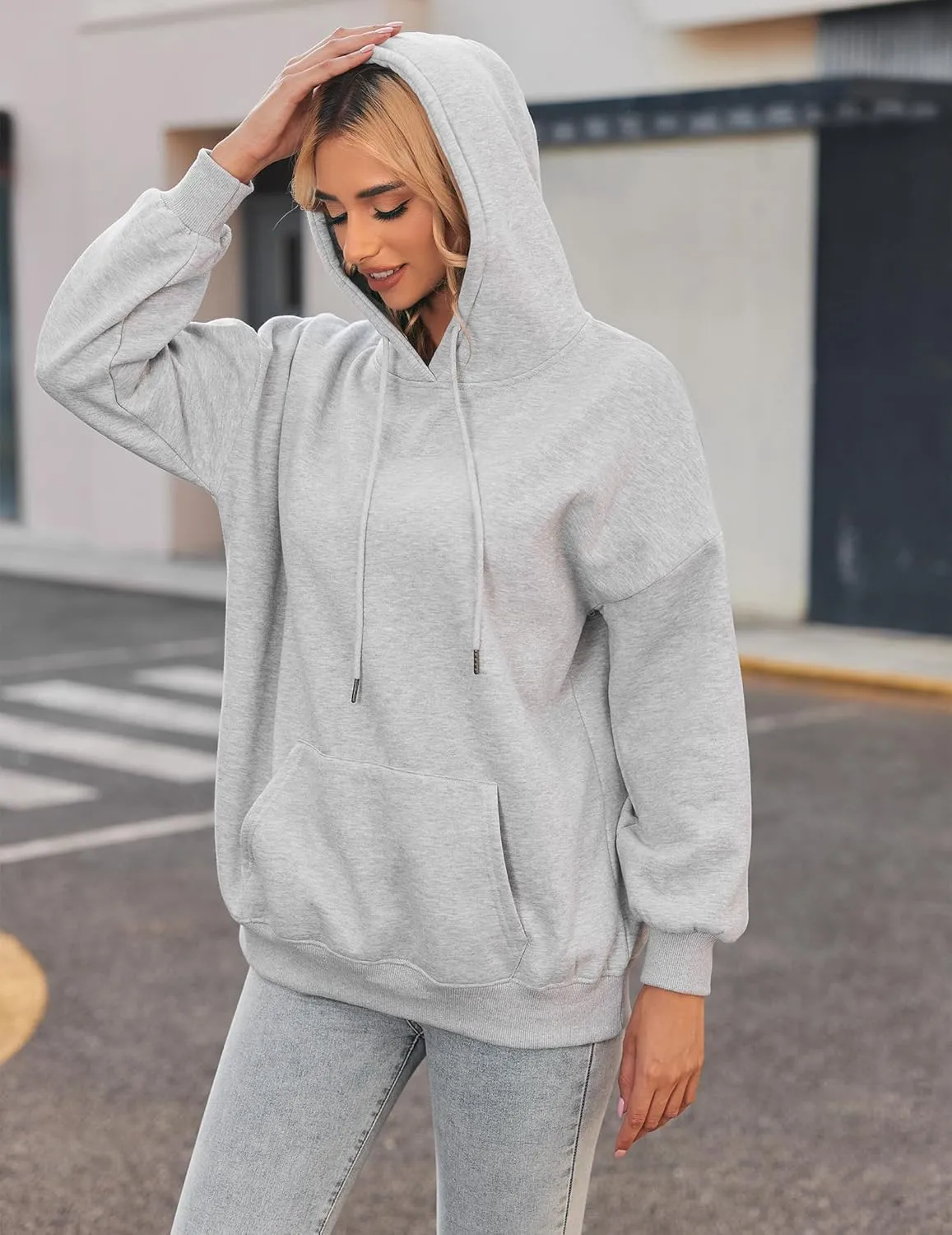 Zeagoo Womens Oversized Hoodies Fleece Sweatshirts Long Sleeve Pullover with Pocket 2024 Fall Winter Outfits Y2k Clothes