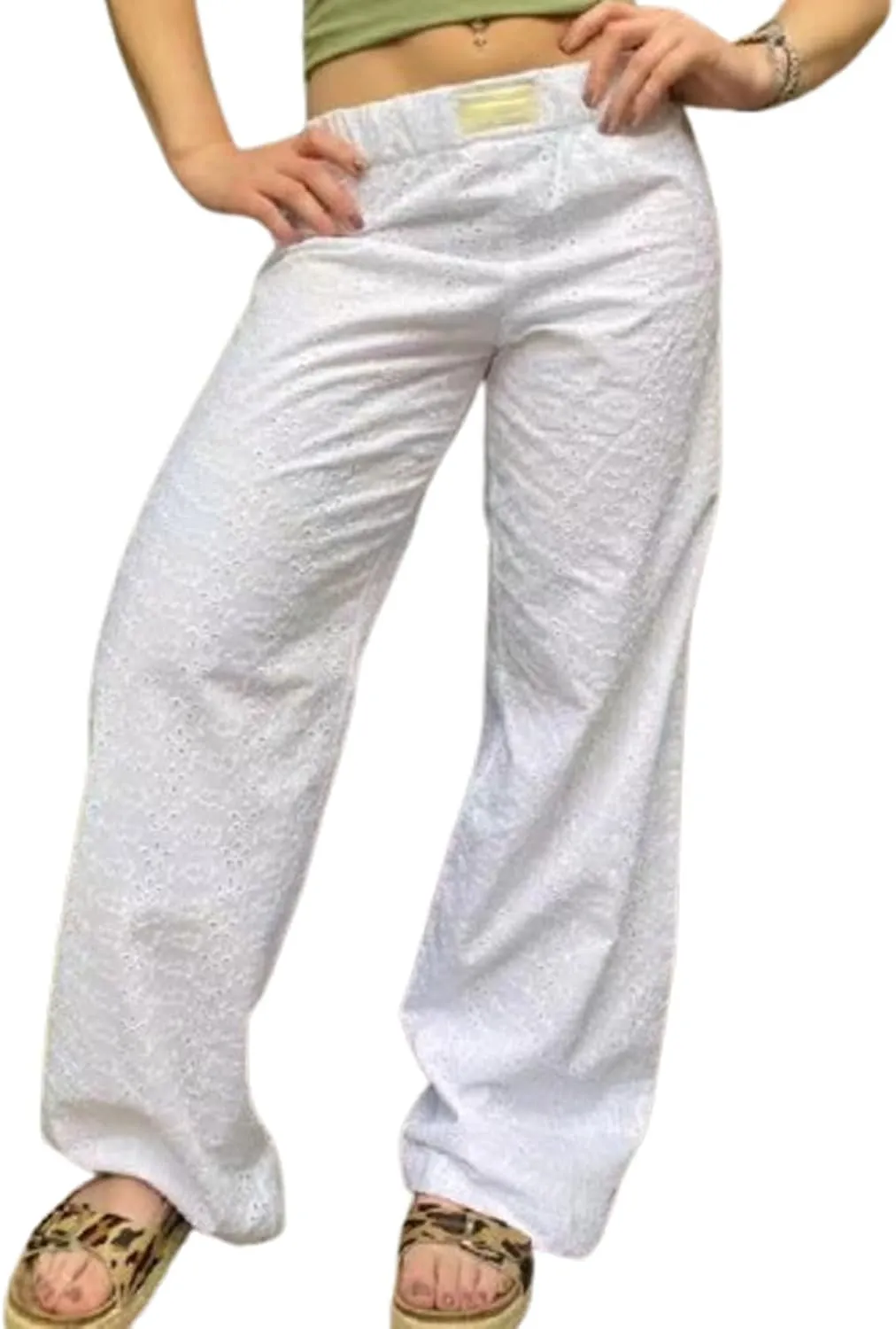ZOCANIA Womens Pajama Pants Wide Leg Striped Pants Pants Elastic High Waist Y2k Boxers Sleepwear Baggy Lounge Pants Trousers