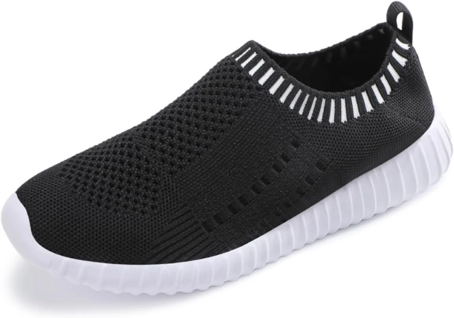 ZWRXW Women's Athletic Walking Shoes Woven Breathable Soft Shoes for Women Men,Casual Mesh Slip On Shoe,Comfortable Tennis Workout Sneakers,Unisex